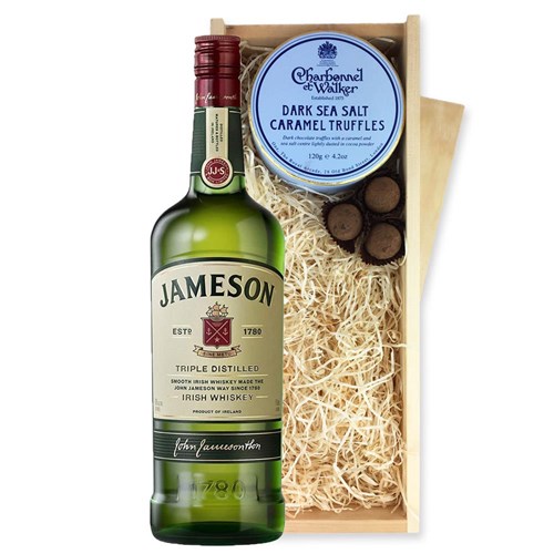 Jameson Irish Whiskey 70cl And Dark Sea Salt Charbonnel Chocolates Box